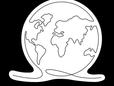 World Map Neon Sign 3D model buy