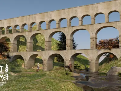 Roman Island Aqueduct  3D model