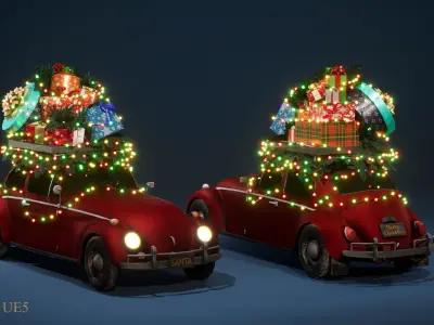 Christmas Pack Props  Low-poly 3D model