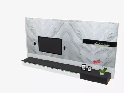 Deco TV Wall PBR 3D model