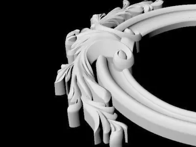 Central decor ornament for furniture 3D model 783