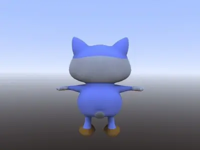 WOLVE cartoon  Low-poly 3D model