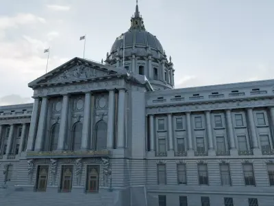 San Francisco City Hall  UltraRealistic 3D Model  Low-poly 3D model