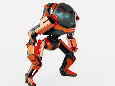 DROID Y-50 Rigged for Unreal Engine - Unity - MIXAMO 3D model