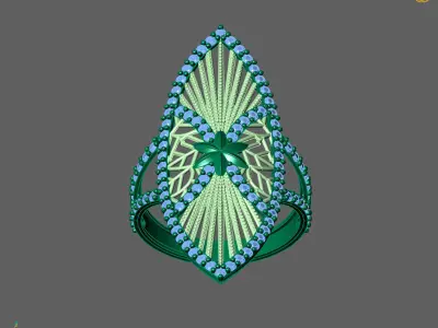 Women Long Ring Ready STL 3DM Models Womens Ring Long models 3D print model 2