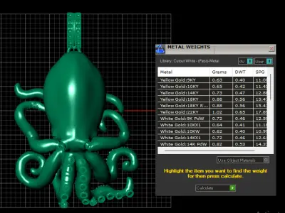 OCTUPUS OCEAN PENDANT 3D PRINTABLE MODLE  3D print model