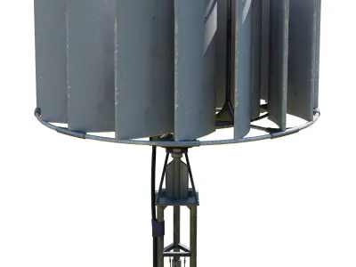 Wind turbine Low-poly 3D model