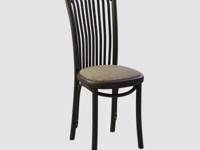 Black chair Low-poly 3D model