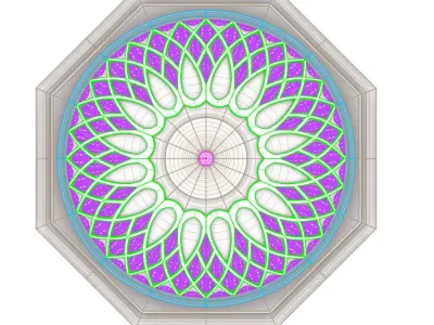 Exquisite 3D Islamic Dome Model Low-poly 3D model