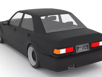 Classic Car Low-poly 3D model