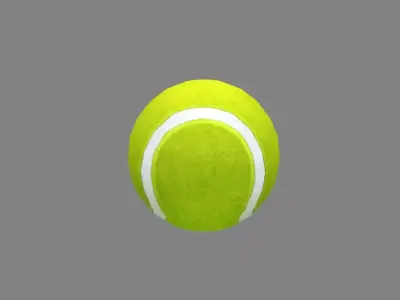 A tennis ball Low-poly 3D model