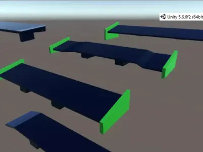 Car spoilers  Low-poly 3D model