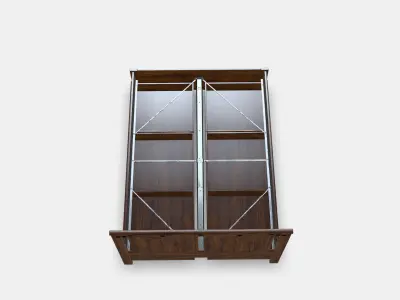 SONGESAND Bed frame with 4 storage boxes 1 Low-poly 3D model