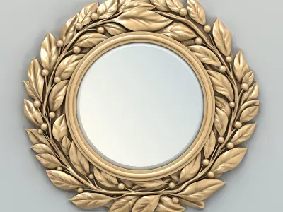 Round mirror frame 006 3D model
