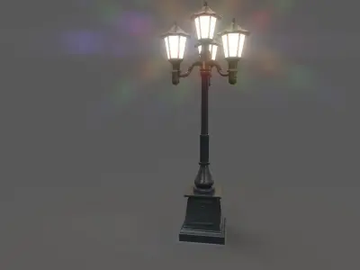 Victorian Era Street Lamps Low-poly 3D model