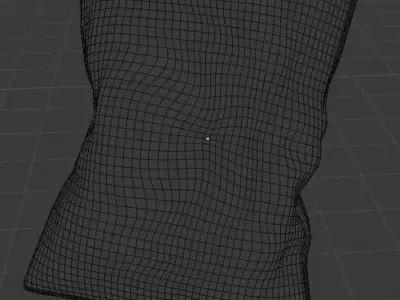 Bedroom bed and nightstand Low-poly 3D model