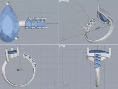 ring woman  3D print model 55