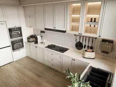 Kitchen Modern interior 100 3D model