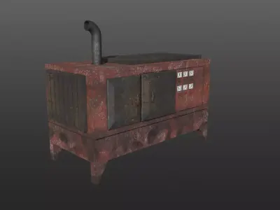 Power Generator Low-poly 3D model 2