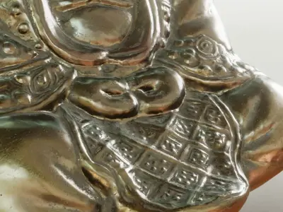 Buddha Metal Sculpture - 3D Scan Low-poly 3D model