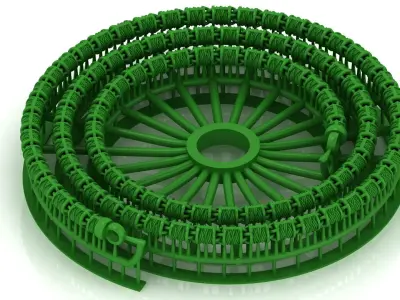 5mm Luxury Textured Chain Detailed 3D Model with Amazing Finish 3D print model