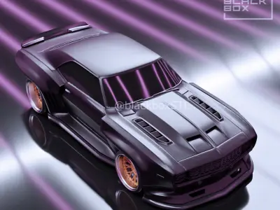 Custom HOOD for Camaro 69 Revell 1-25th 3D print model