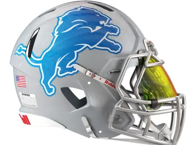 Riddell speed helmet detroit lions 3D model