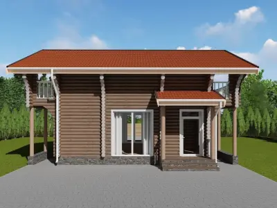 3D model of a wooden house 3D model order
