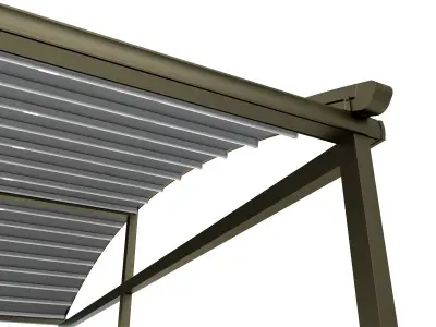 Motorized Pergola 2a bronze patina dark 3D model