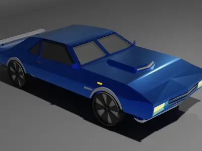 Chevrolet Camaro 1969 SS Low-poly 3D car model Free low-poly 3D model
