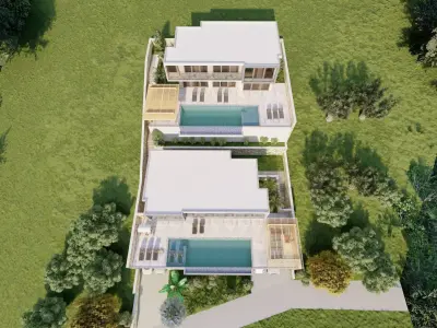 Luxury villa-sketchup-lumion 3D model