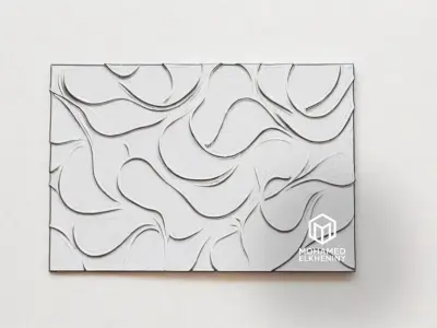 modern panel wall decor set wall relief mural CNC 101 3D model