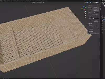 WICKER BASKET16 3D model