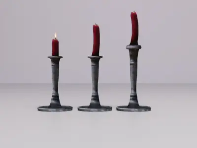 Candle collection 3D model