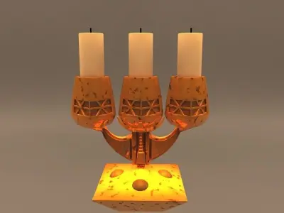 CANDELABRUM 2 VERSION Free low-poly 3D model