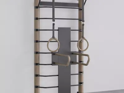 GYM AND FITNESS STALL BAR A 3D model