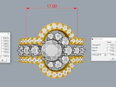 Ring Gold Jewelry 3D print model