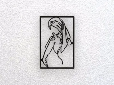 Woman Wall Art 3D print model shop
