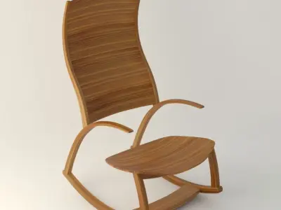 Reed hansuld Chair Low-poly 3D model