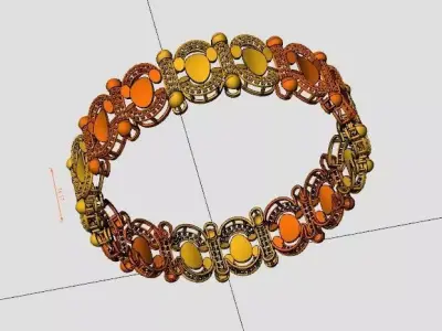 1340 Oval Embrace Bangle 12gm 3D print model