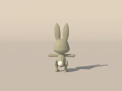 Character B095 Rabbit Cute Low-poly 3D model