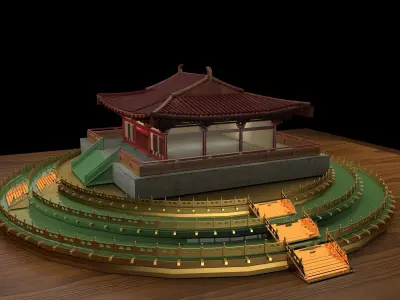 Chinese ancient house 3D model 45