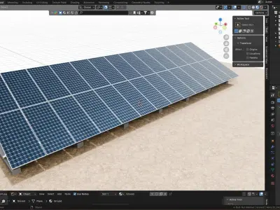 Solar Energy Irrigation Systems-No Bolt 3D model
