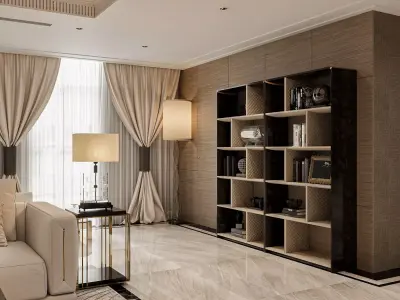 Luxury Living Room Modern Elegance  3D model