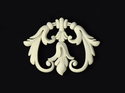 Central decor ornament for furniture 3D model 88