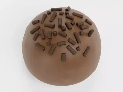 Chocolate Candy V11 - Milk Chocolate Dome with Sprinkles 3D model