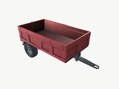 Dumpster Trailer Low-poly 3D model