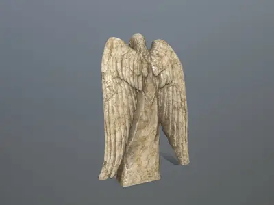 Angel Statue 4 Low-poly 3D model