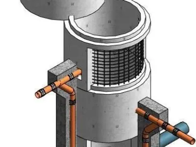 Precast Manhole Model -Detail-41 Low-poly 3D model