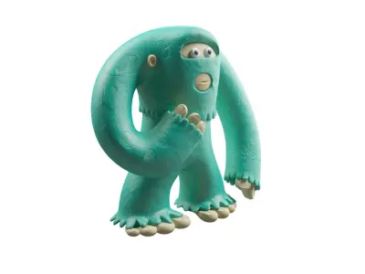Plasticine Yeti 3D model